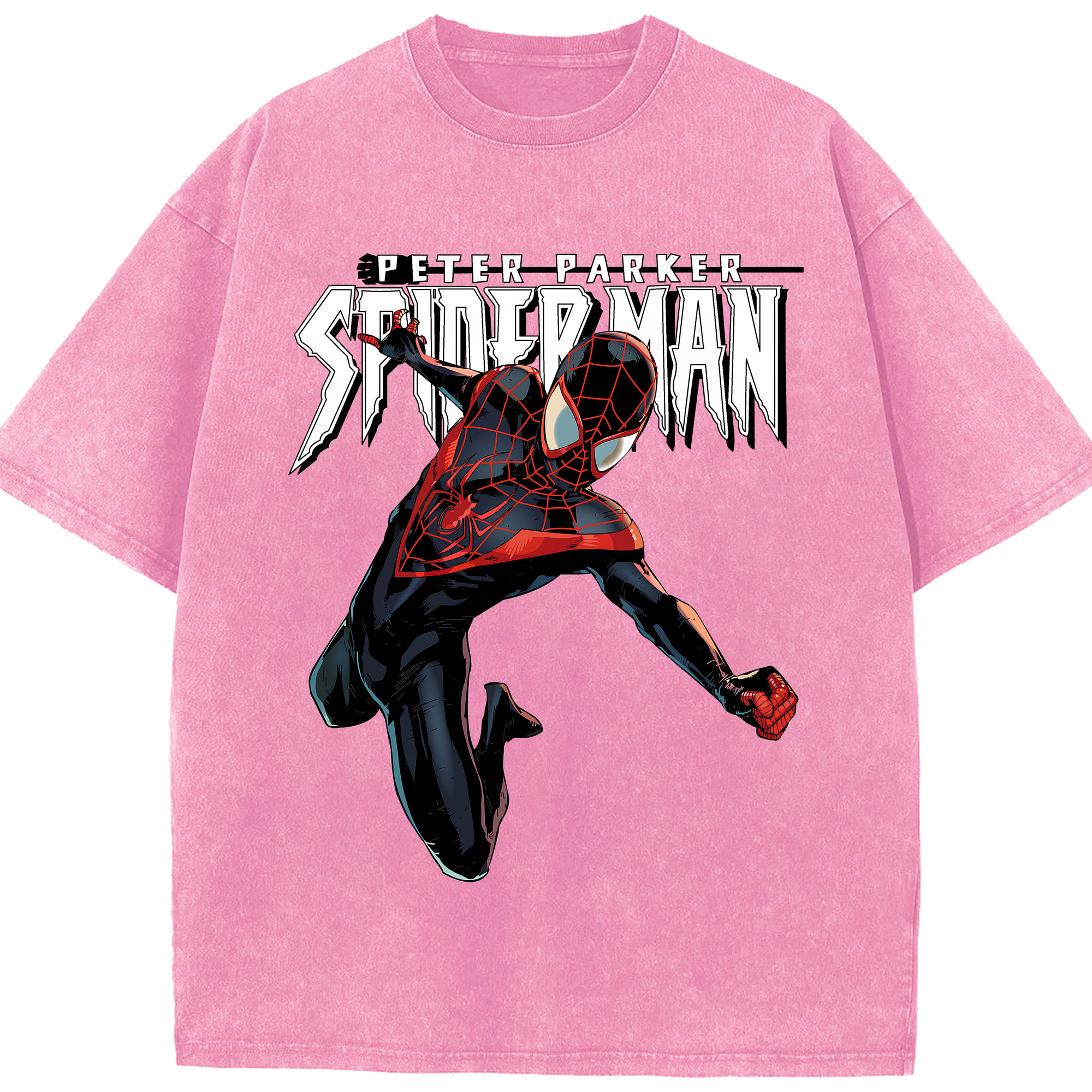 （画像用） Spider Man スパイダーマン 綿100% ヴィンテージ風 半袖Tシャツ（フロントプリント）